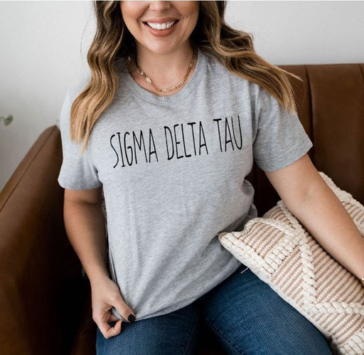Sigma Delta Tau Sigma Delta Tau Simple Text T-shirts
