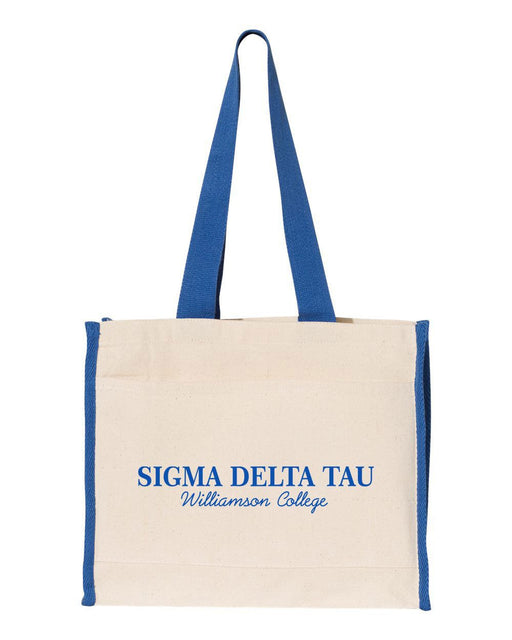 Totes Bags Sigma Delta Tau Tote with Contrast-Color Handles