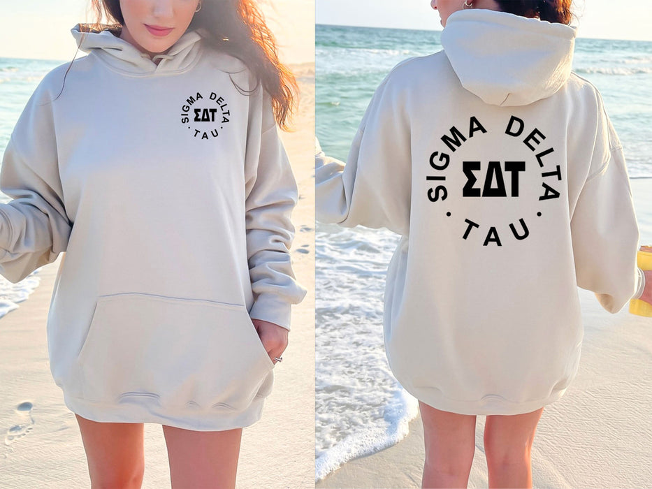 Sigma Delta Tau Circle Hoodie Sigma Delta Tau Circle Hoodie