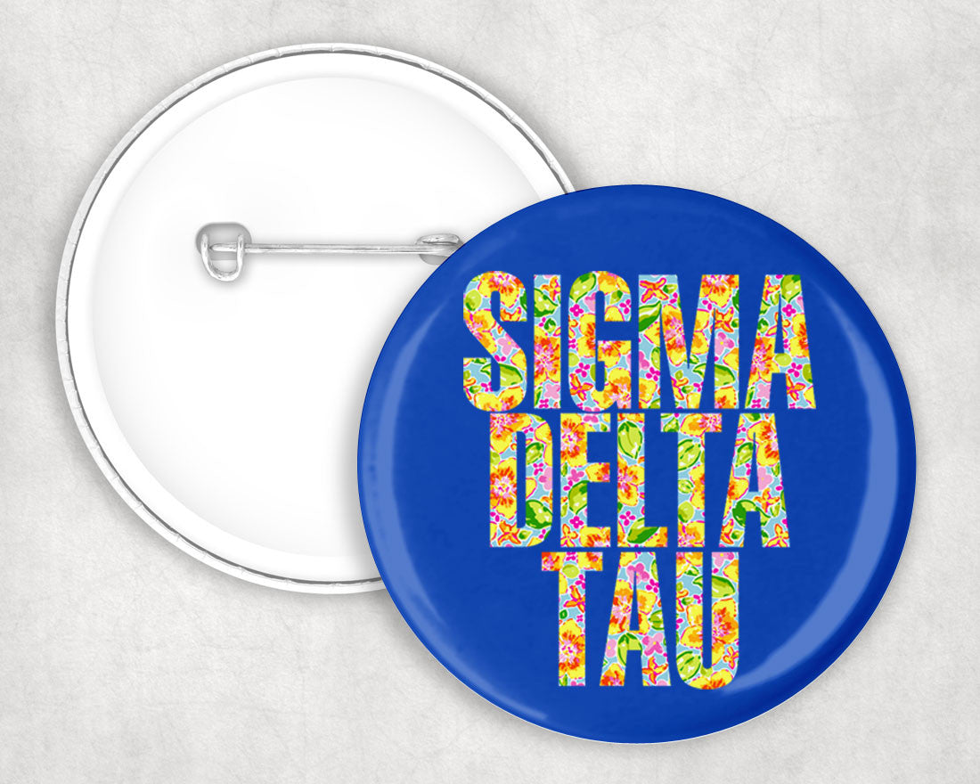 Sigma Delta Tau Floral Pin Buttons Sigma Delta Tau Floral Pin Buttons