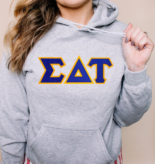 Sigma Delta Tau DISCOUNT Sigma Delta Tau Lettered Hooded Sweatshirt - Best Value