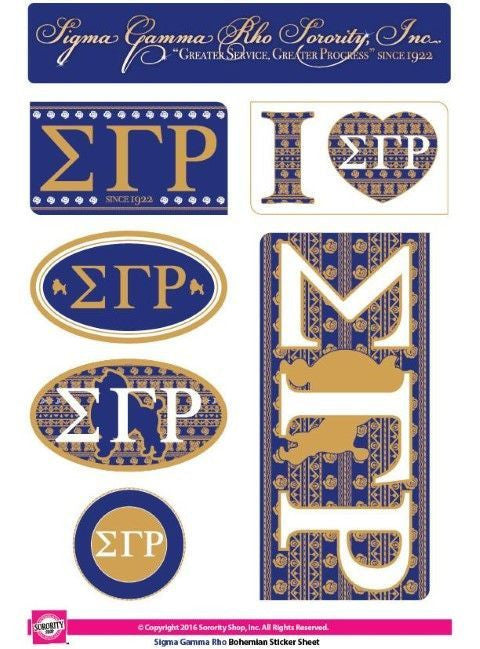 Sigma Gamma Rho Sigma Gamma Rho Bohemian Stickers