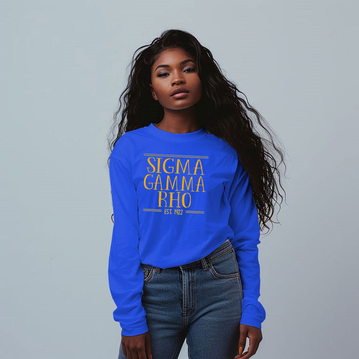 Sigma Gamma Rho Custom Long Sleeve T Shirt Sigma Gamma Rho Custom Long Sleeve T-Shirt