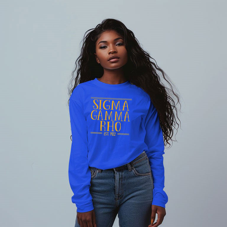 Sigma Gamma Rho Custom Long Sleeve T Shirt Sigma Gamma Rho Custom Long Sleeve T-Shirt