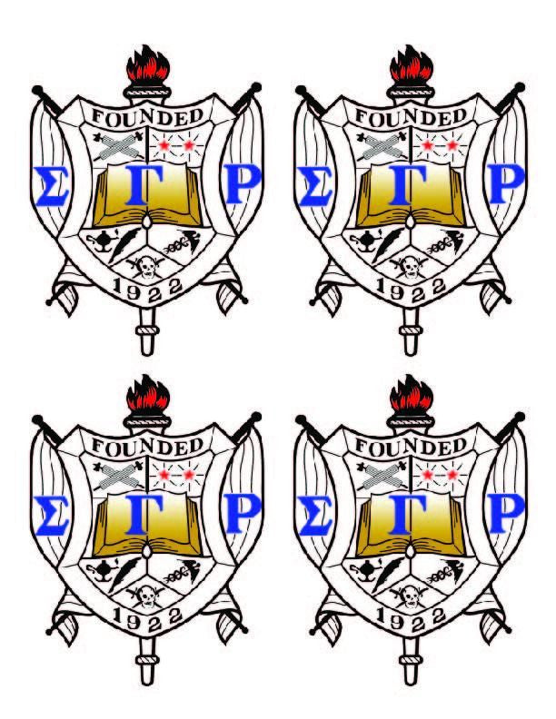 Sigma Gamma Rho Crest Sticker Sheet Sigma Gamma Rho Crest Sticker Sheet