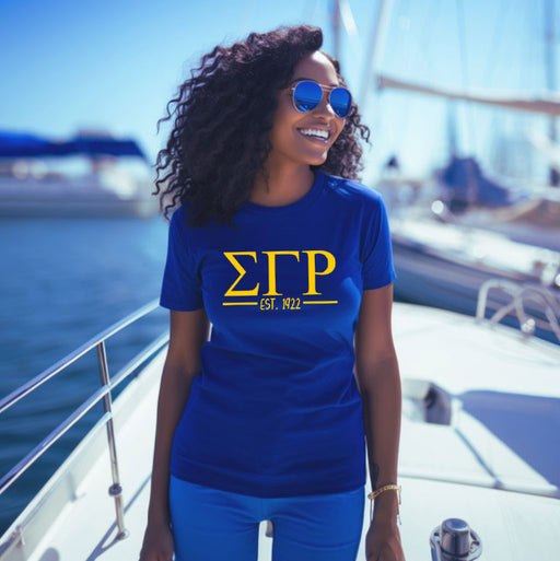 Sigma Gamma Rho Sigma Gamma Rho Custom Greek Lettered Short Sleeve T-Shirt
