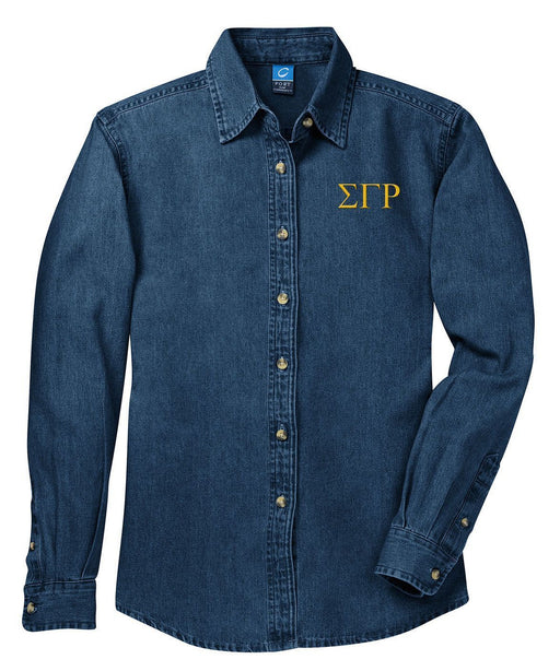 Sigma Gamma Rho DISCOUNT-Sigma Gamma Rho Denim Shirt