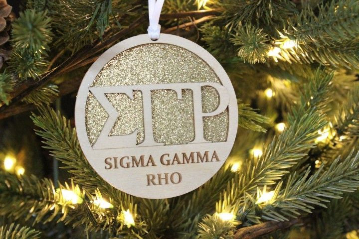 Sigma Gamma Rho Glitter Ornament Sigma Gamma Rho Glitter Ornament