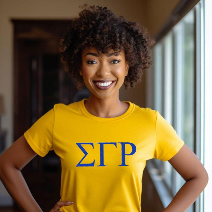 Printify Sigma Gamma Rho Lettered Tees $24.95! Sigma Gamma Rho Lettered Tees - $24.95!