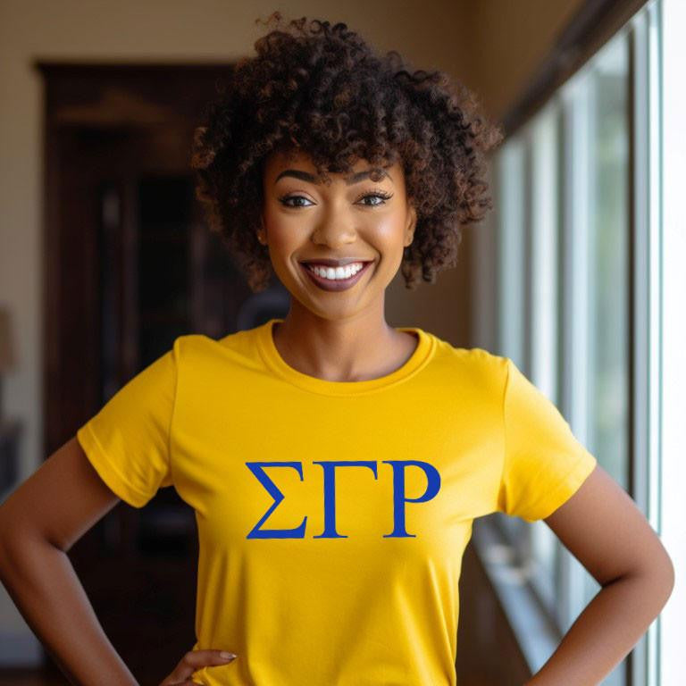 Printify Sigma Gamma Rho Lettered Tees $24.95! Sigma Gamma Rho Lettered Tees - $24.95!
