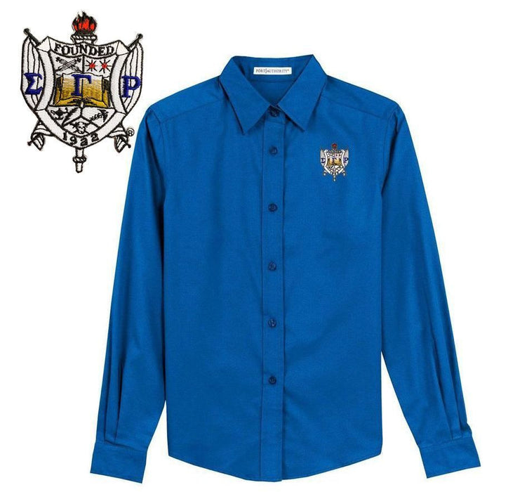 Discount Sigma Gamma Rho Long Sleeve Oxford DISCOUNT-Sigma Gamma Rho Long Sleeve Oxford