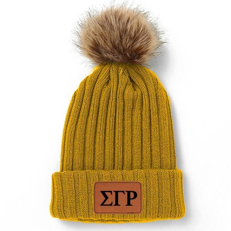 Sigma Gamma Rho Pom Pom Beanie Hat Sigma Gamma Rho Pom Pom Beanie Hat