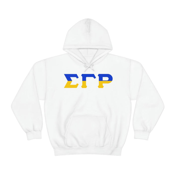 Printify Sigma Gamma Rho Two Tone Lettered Hooded Sweatshirts Sigma Gamma Rho Two Tone Lettered Hooded Sweatshirts