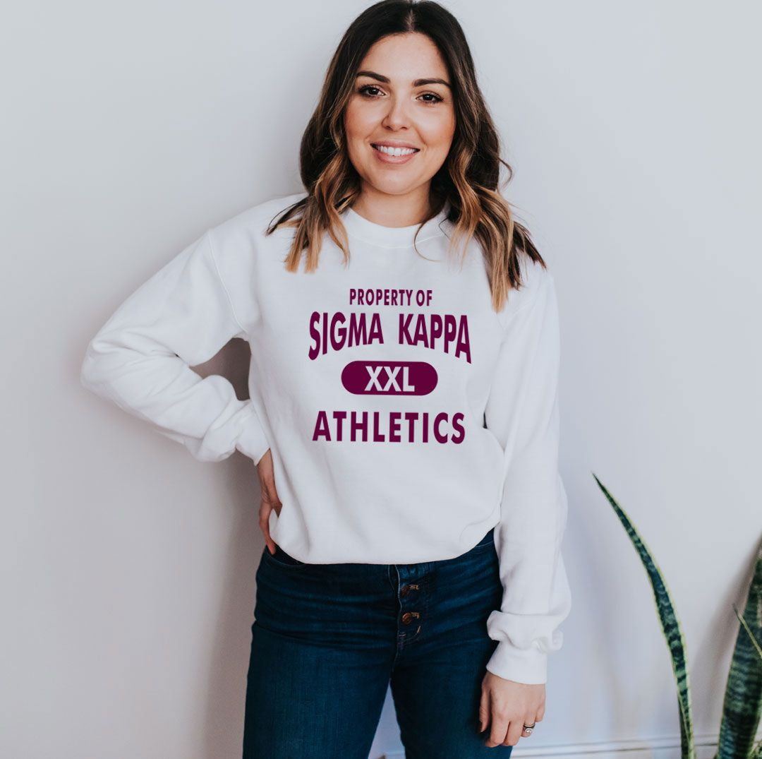 Sigma Kappa Athletics Crewneck Sweatshirt Sigma Kappa Athletics Crewneck Sweatshirt