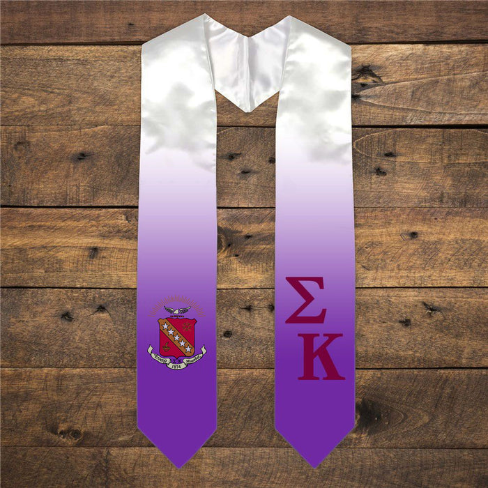 Sigma Kappa Extra Fancy Diagonal Greek Graduation Stole W Crest Sigma Kappa Extra Fancy Diagonal Greek Graduation Stole W Crest