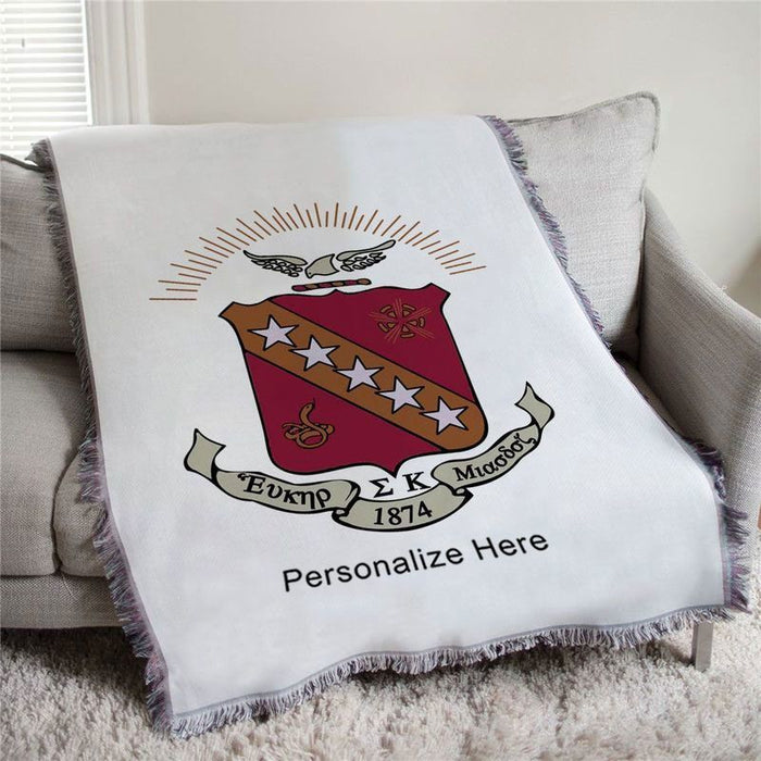 Sigma Kappa Full Color Crest Afghan Blanket Throw Sigma Kappa Full Color Crest Afghan Blanket Throw