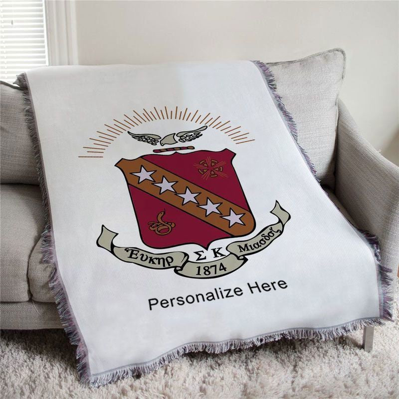 Sigma Kappa Full Color Crest Afghan Blanket Throw Sigma Kappa Full Color Crest Afghan Blanket Throw