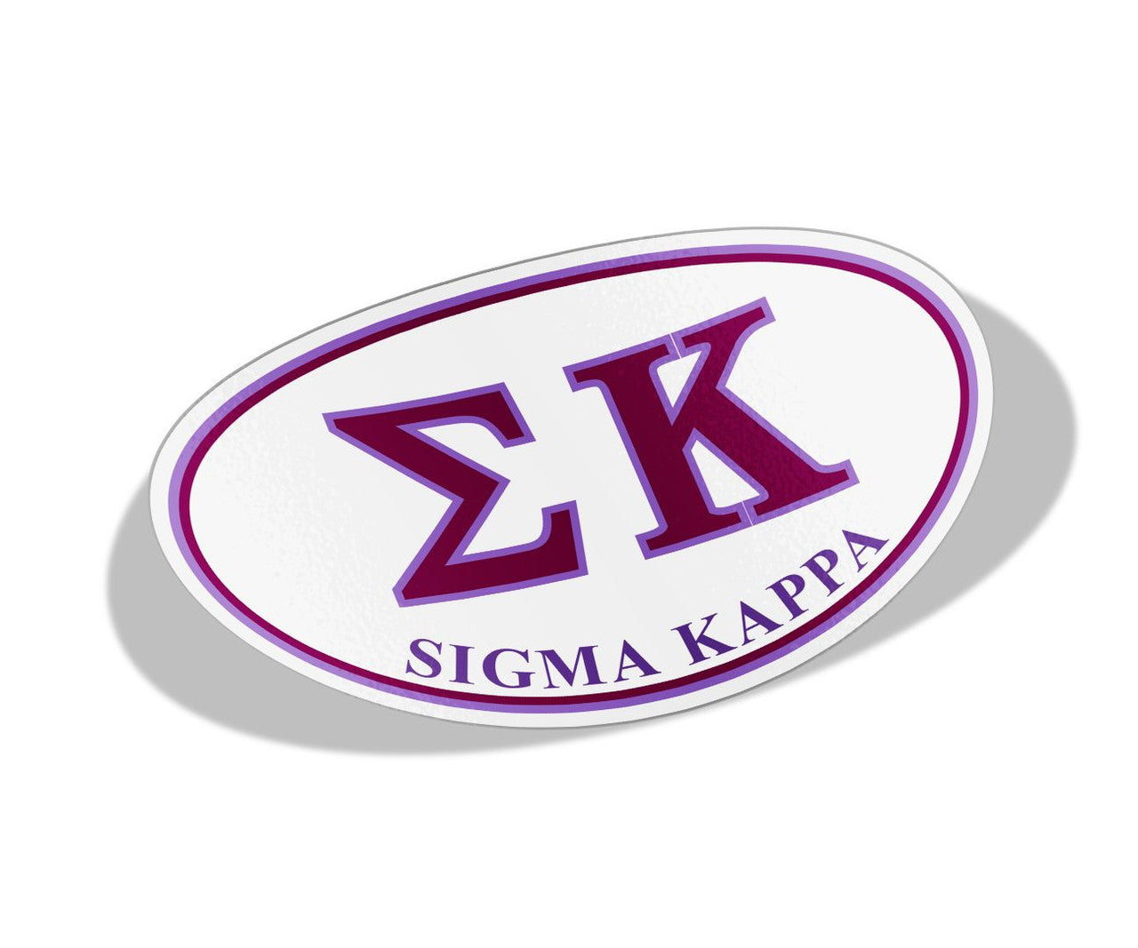 Sigma Kappa Greek Letter Oval Decal Sigma Kappa Greek Letter Oval Decal