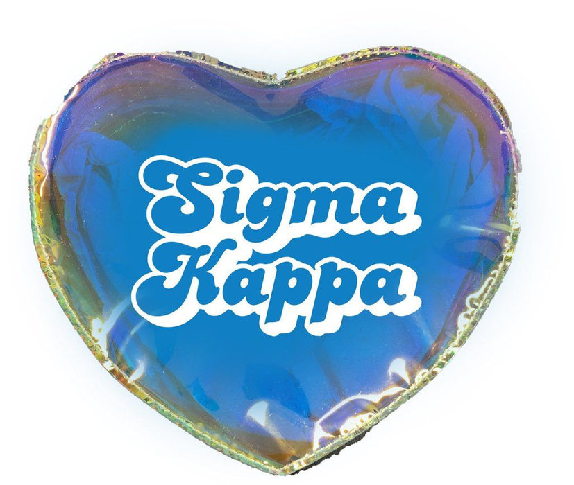 Sigma Kappa Heart Shaped Makeup Bag Sigma Kappa Heart Shaped Makeup Bag