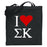 Sigma Kappa I Love Tote Bags Sigma Kappa I Love Tote Bags