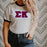 Discount Sigma Kappa Lettered Ringer Shirt DISCOUNT-Sigma Kappa Lettered Ringer Shirt