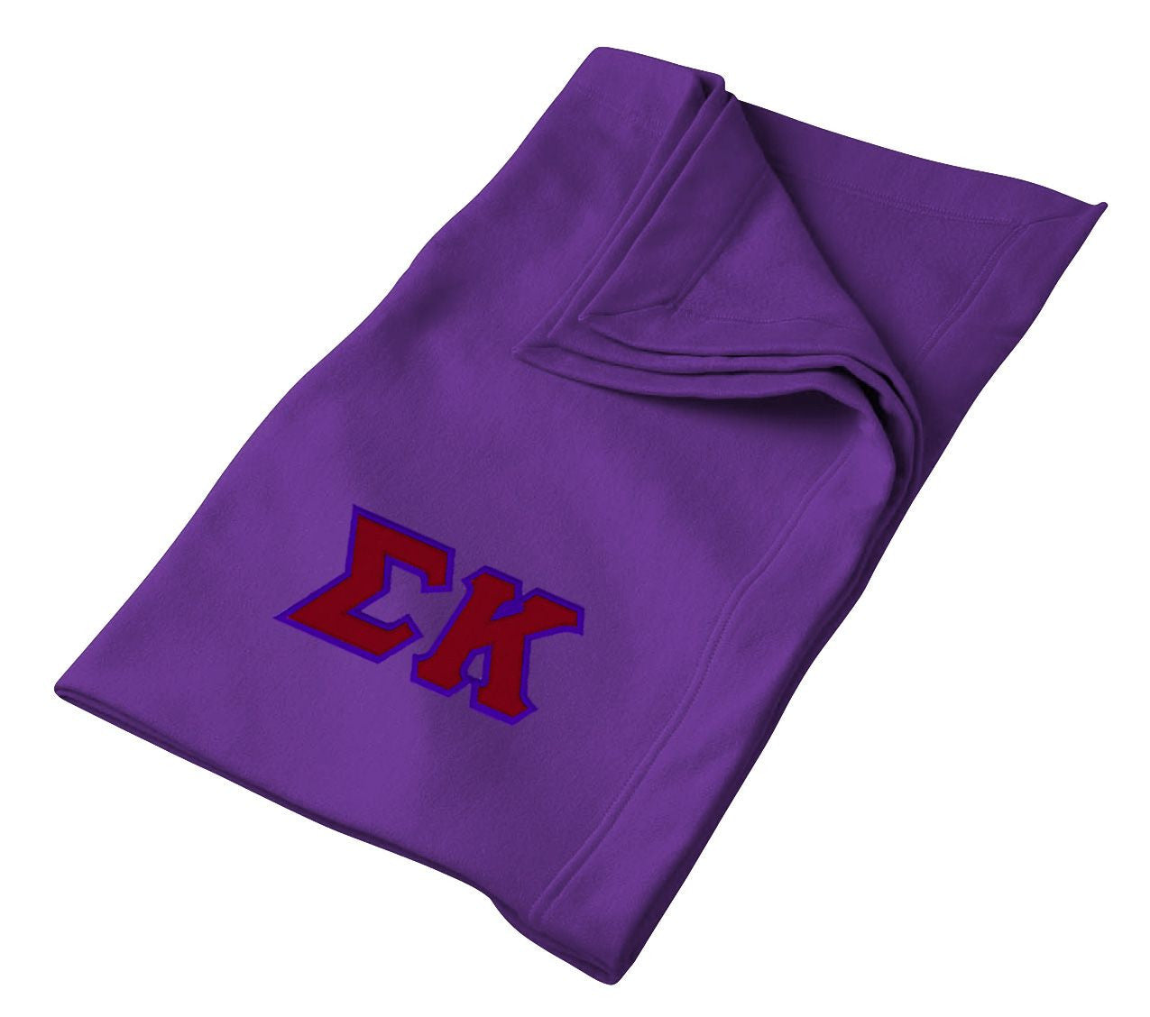Discount Sigma Kappa Lettered Twill Sweatshirt Blanket DISCOUNT-Sigma Kappa Lettered Twill Sweatshirt Blanket