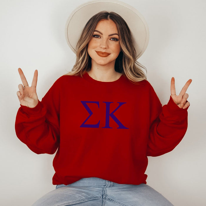Sigma Kappa Lettered World Famous Greek Crewneck Sigma Kappa Lettered World Famous Greek Crewneck