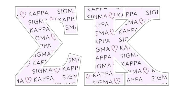 Sigma Kappa Mascot Greek Letter Sticker 2.5" Tall Sigma Kappa Mascot Greek Letter Sticker - 2.5