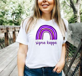 Printify Sigma Kappa Rainbow Tees Sigma Kappa Rainbow Tees