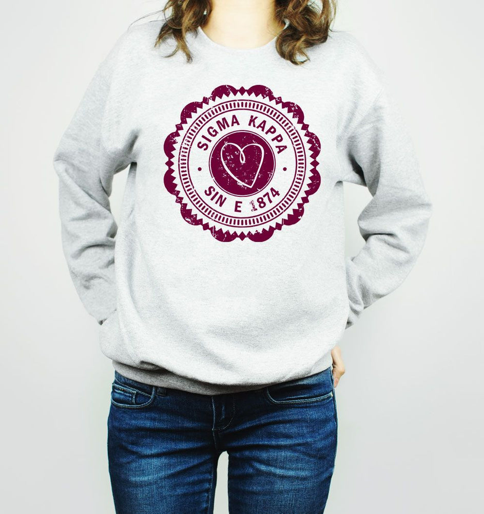 Sigma Kappa Seal Crewneck Sweatshirt Sigma Kappa Seal Crewneck Sweatshirt