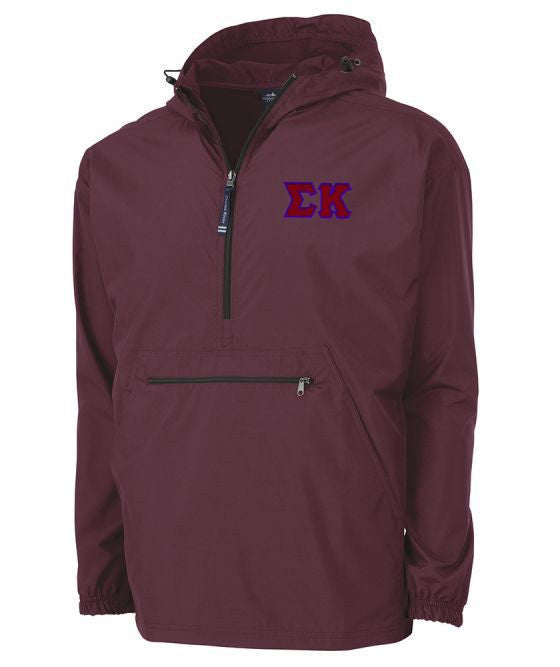 Sigma Kappa Tackle Twill Lettered Pack N Go Pullover Sigma Kappa Tackle Twill Lettered Pack N Go Pullover
