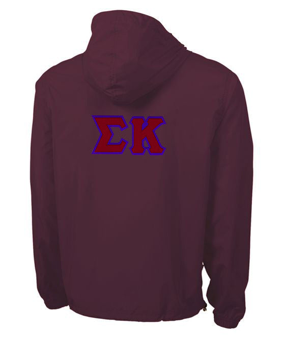 Sigma Kappa Tackle Twill Lettered Pack N Go Pullover Sigma Kappa Tackle Twill Lettered Pack N Go Pullover