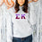 Printify Sigma Kappa Two Tone Lettered Hooded Sweatshirts Sigma Kappa Two Tone Lettered Hooded Sweatshirts
