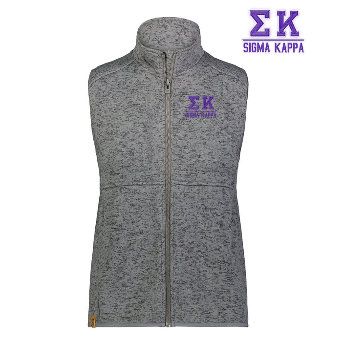 Sigma Kappa Alpine Sweater Fleece Vest Sigma Kappa Alpine Sweater Fleece Vest
