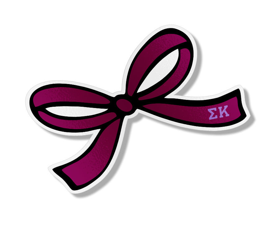 Sigma Kappa Pretty Bow Decal Sigma Kappa Pretty Bow Decal