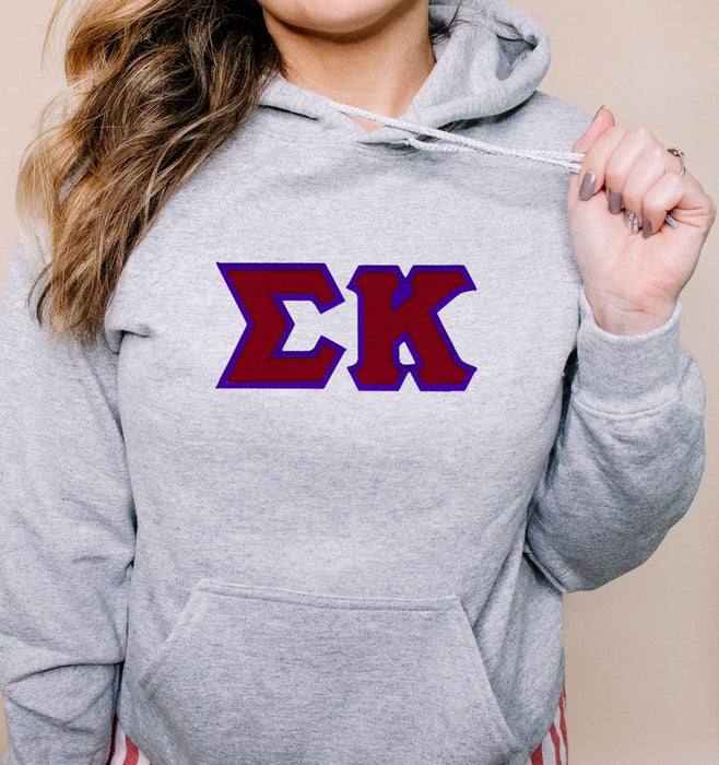 Discount Sigma Kappa Lettered Hooded Sweatshirt Best Value DISCOUNT Sigma Kappa Lettered Hooded Sweatshirt - Best Value