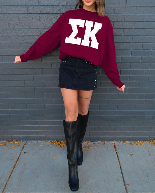 Sigma Kappa Sigma Kappa Giant Greek Letter Crewneck