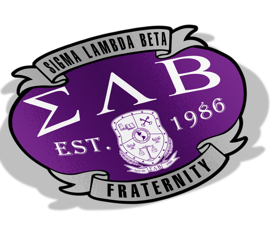 Sigma Lambda Beta Banner Crest Shield Decal Sigma Lambda Beta Banner Crest - Shield Decal