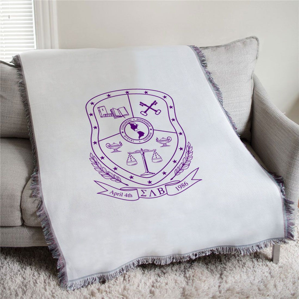 Sigma Lambda Beta Full Color Crest Afghan Blanket Throw Sigma Lambda Beta Full Color Crest Afghan Blanket Throw