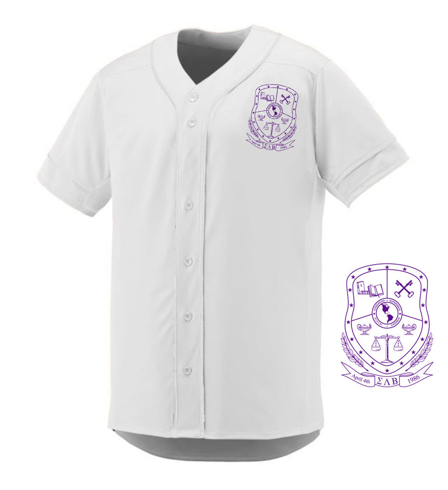 Sigma Lambda Beta Game 7 Full Button Baseball Jersey Sigma Lambda Beta Game 7 Full-Button Baseball Jersey