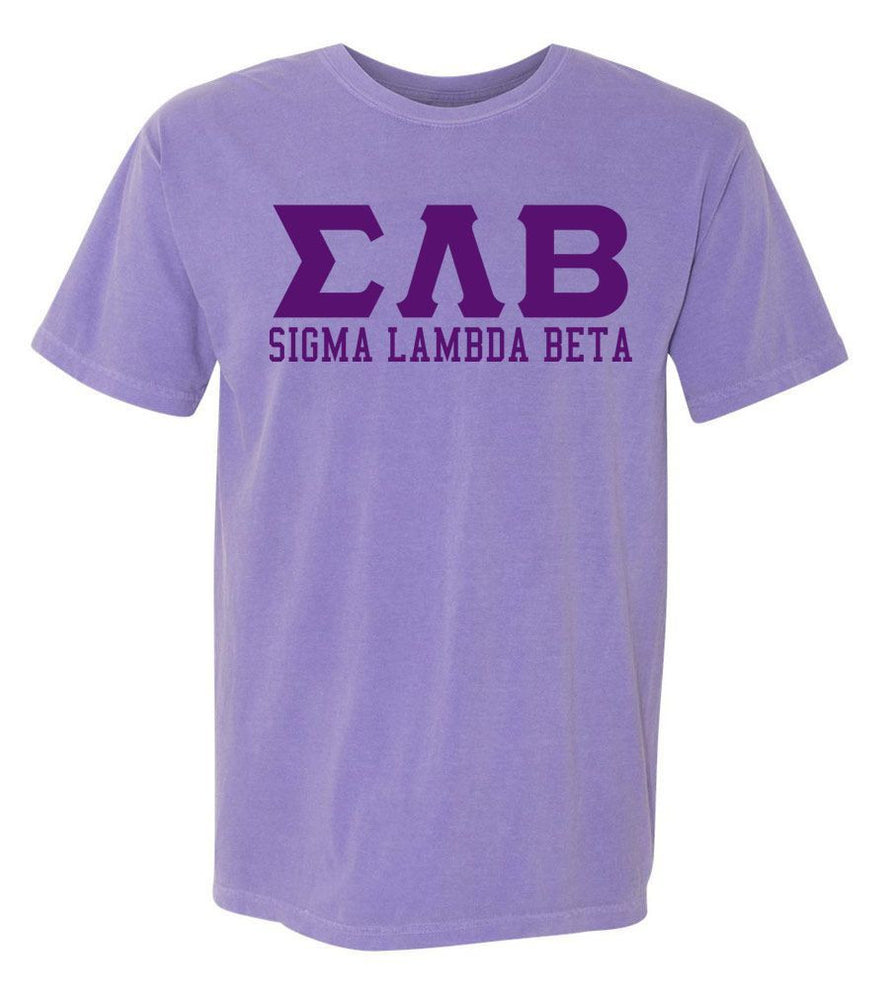 Sigma Lambda Beta Greek Custom Comfort Colors Heavyweight T Shirt Sigma Lambda Beta Greek Custom Comfort Colors Heavyweight T-Shirt