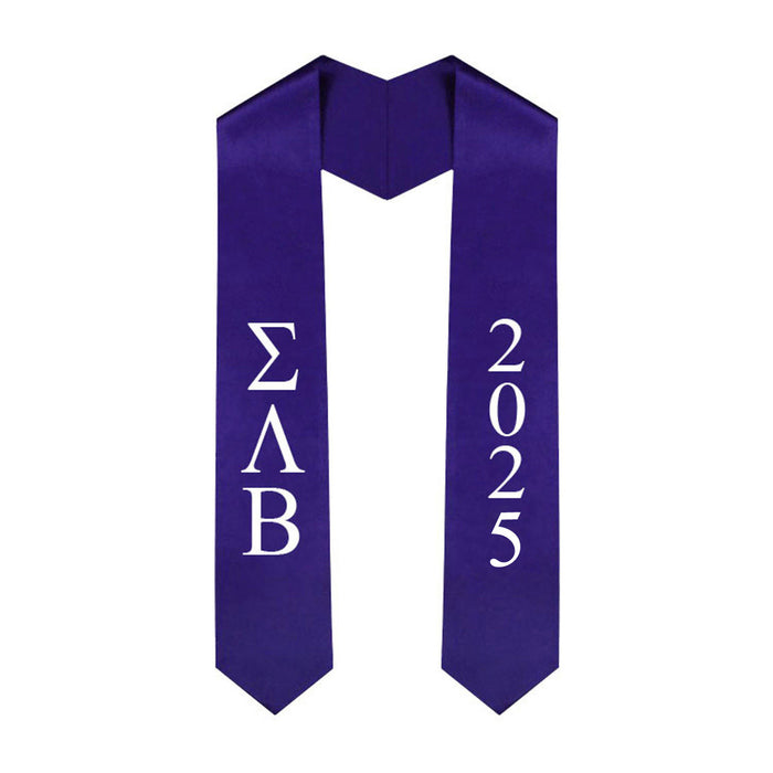 Sigma Lambda Beta Greek Lettered Graduation Sash Stole With Year Best Value Sigma Lambda Beta Greek Lettered Graduation Sash Stole With Year - Best Value
