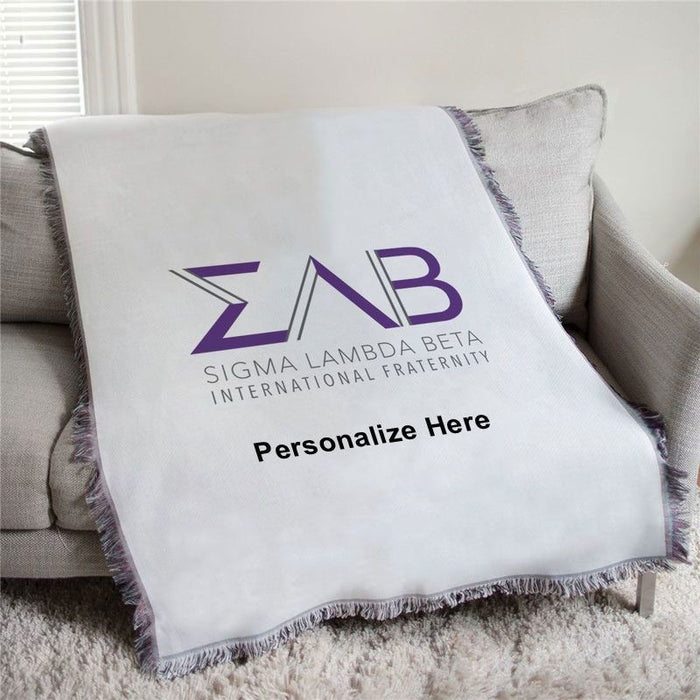 Sigma Lambda Beta Letters Afghan Blanket Throw Sigma Lambda Beta Letters Afghan Blanket Throw