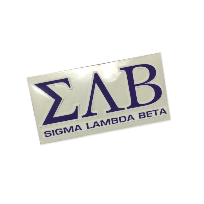 Sigma Lambda Beta Letters Over Name Sticker Sigma Lambda Beta Letters Over Name Sticker