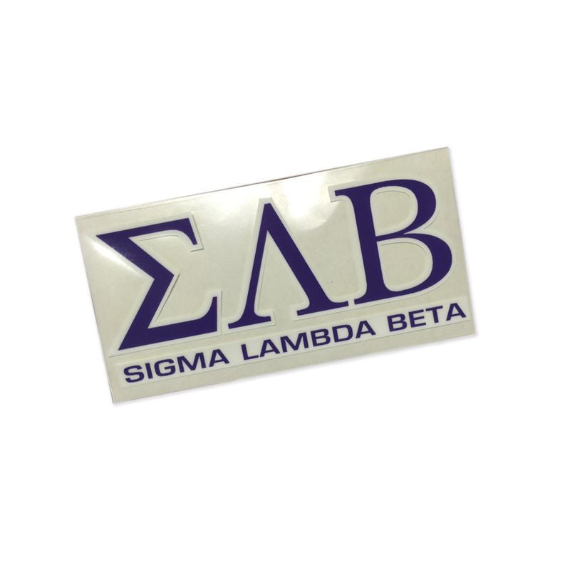 Sigma Lambda Beta Letters Over Name Sticker Sigma Lambda Beta Letters Over Name Sticker