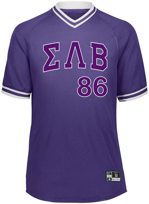 Sigma Lambda Beta Retro V Neck Baseball Jersey Sigma Lambda Beta Retro V-Neck Baseball Jersey