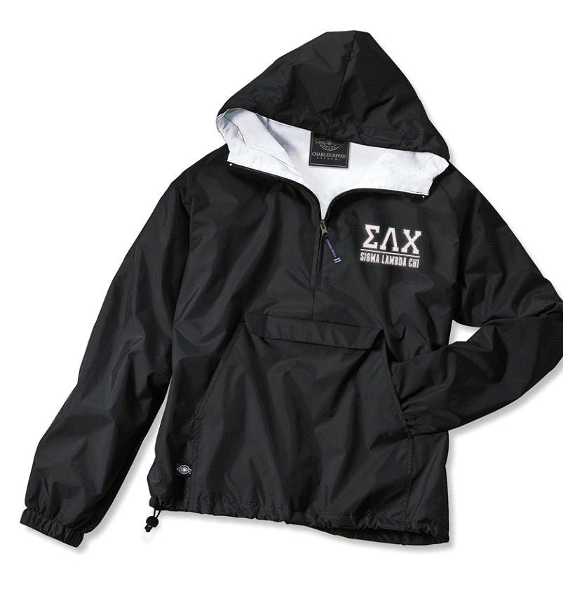 Sigma Lambda Chi Greek Letter Anoraks Sigma Lambda Chi Greek Letter Windbreaker Pullovers