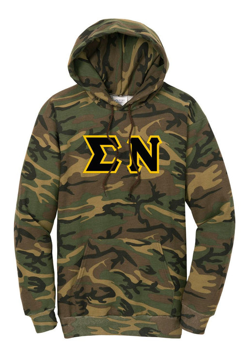 Sigma Nu DISCOUNT-Sigma Nu Camo Pullover Hooded Sweatshirt