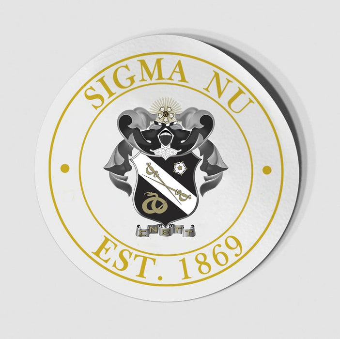 Sigma Nu Circle Crest Shield Decal Sigma Nu Circle Crest - Shield Decal