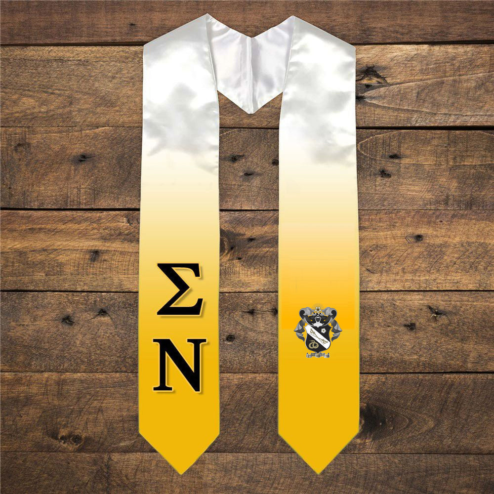 Sigma Nu Extra Fancy Simple Greek Graduation Stole W Crest Sigma Nu Extra Fancy Simple Greek Graduation Stole W Crest